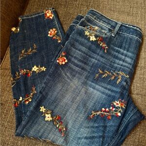 Laurie Felt Embroidered Blue Jeans